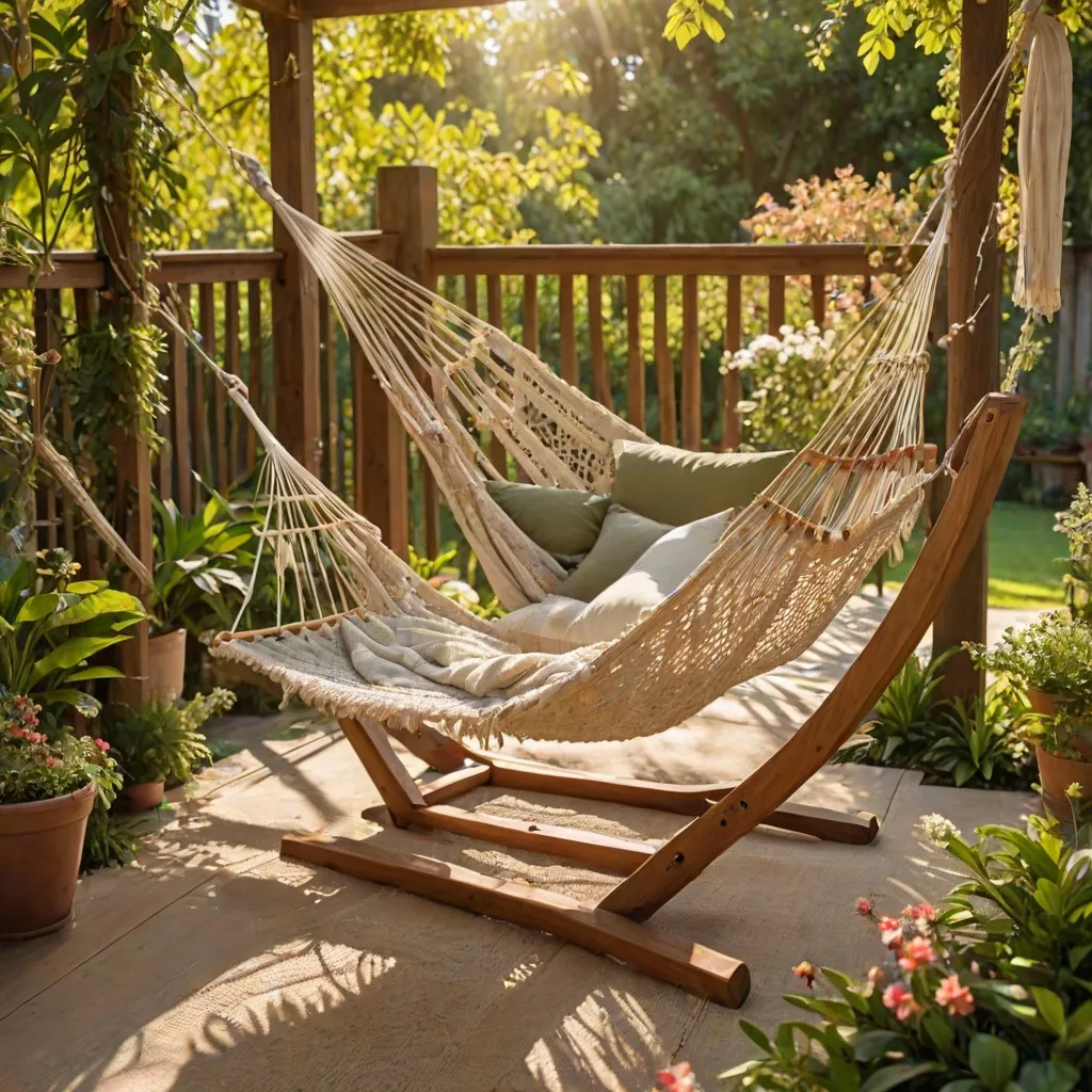 Jak zbudować hamak w ogrodzie bez drzew?